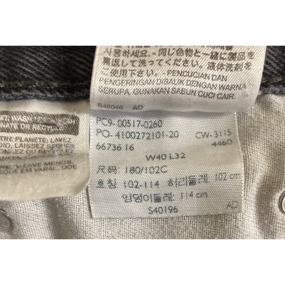 Levis 517 Black Denim Jeans Mens Size 40x32 Straight Leg - Picture 9 of 9